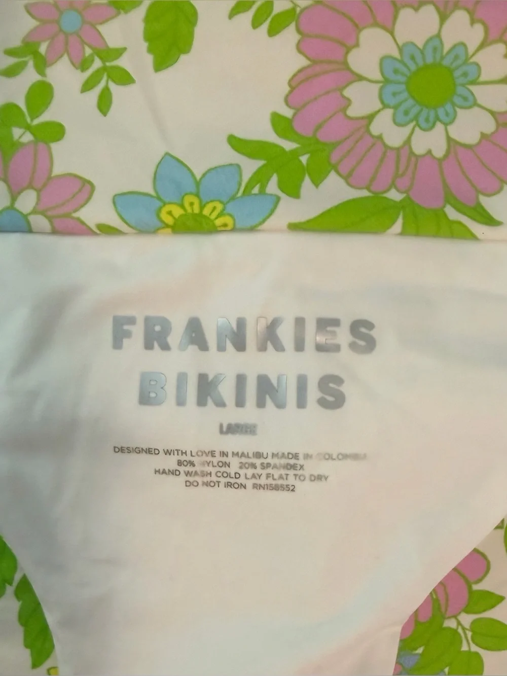 Frankies Bikinis Ziggy Skimpy Bikini Bottom - Secret Garden Floral Size Large
